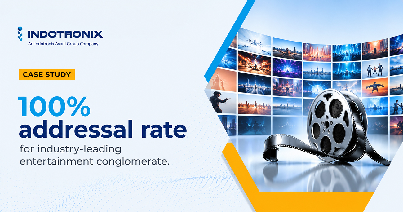 100% addressal rate for industry-leading entertainment conglomerate.